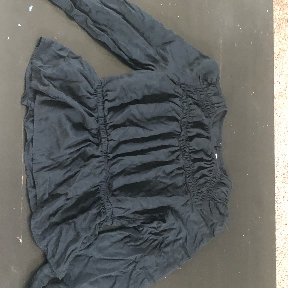LOFT Black Long Sleeve Blouse